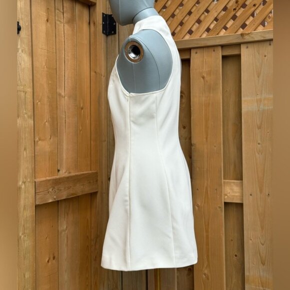🆕 CULT GAIA 🧿 NWOT Akaia White Linen-Blend Mini Dress, Sz US 10 - Picture 8 of 14